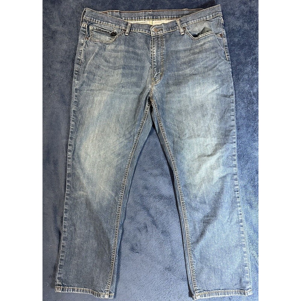 Levis 541 Jeans Mens 44x32 Blue Denim Dark Wash Athletic Fit Comfort Casual